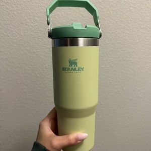 Stanley Mint Green and Light Lime Travel Tumbler